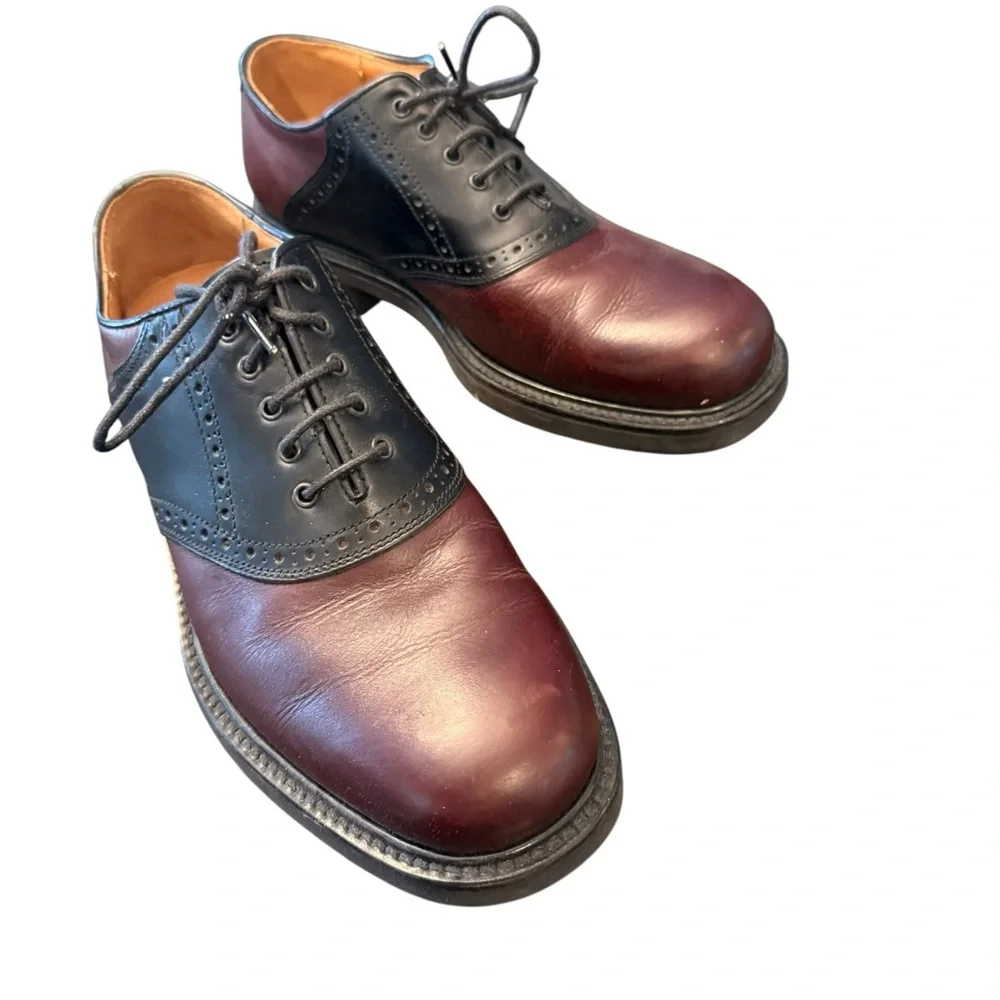 Johnston & Murphy Passport Burgundy Black Oxfords 20-2801‎ Men's Shoes size 8.5